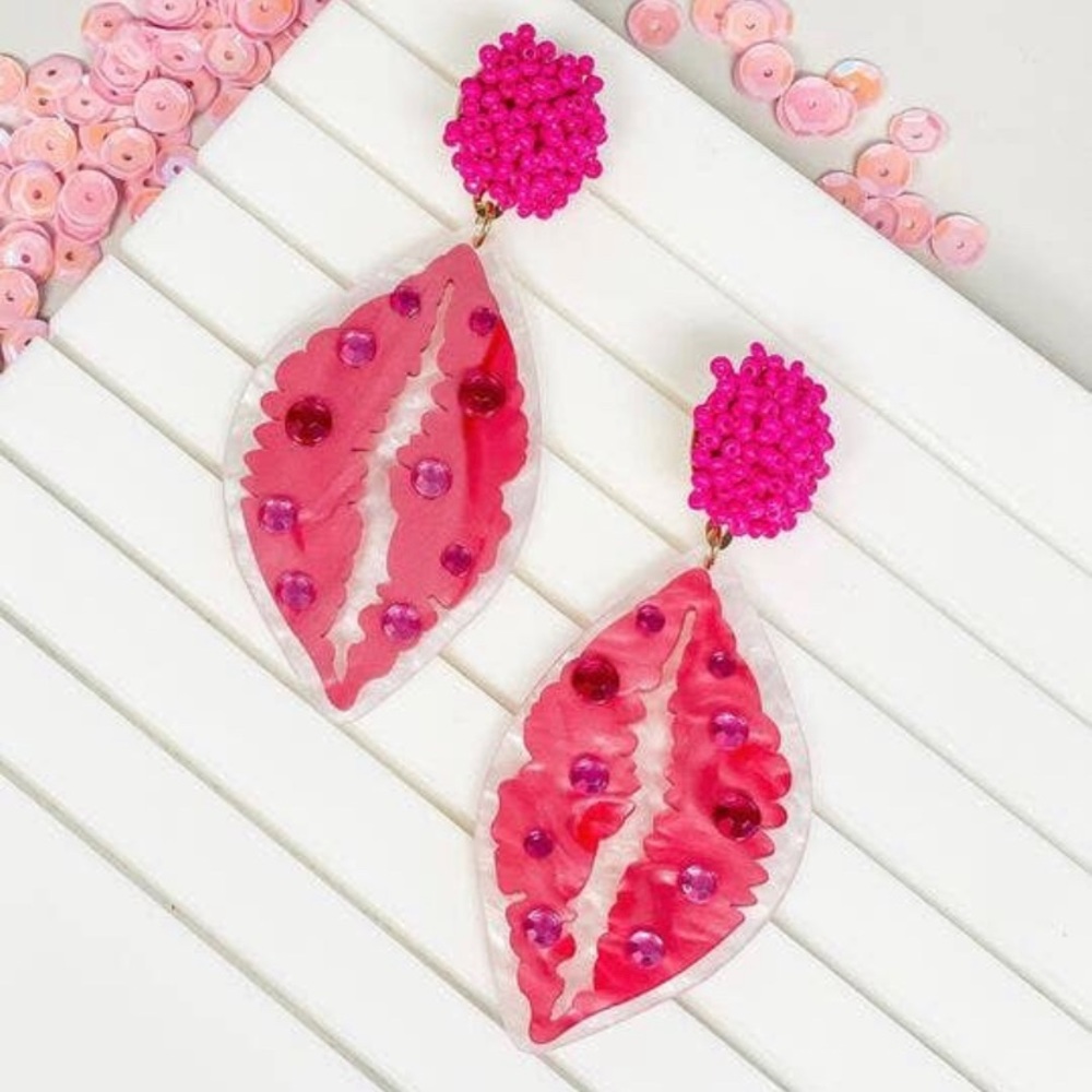 Kiss This Dangle Earrings